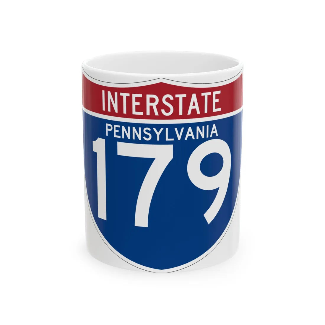 I-179 PA (Pennsylvania) (Road Sign) White Coffee Mug 11oz - Go Mug Yourself