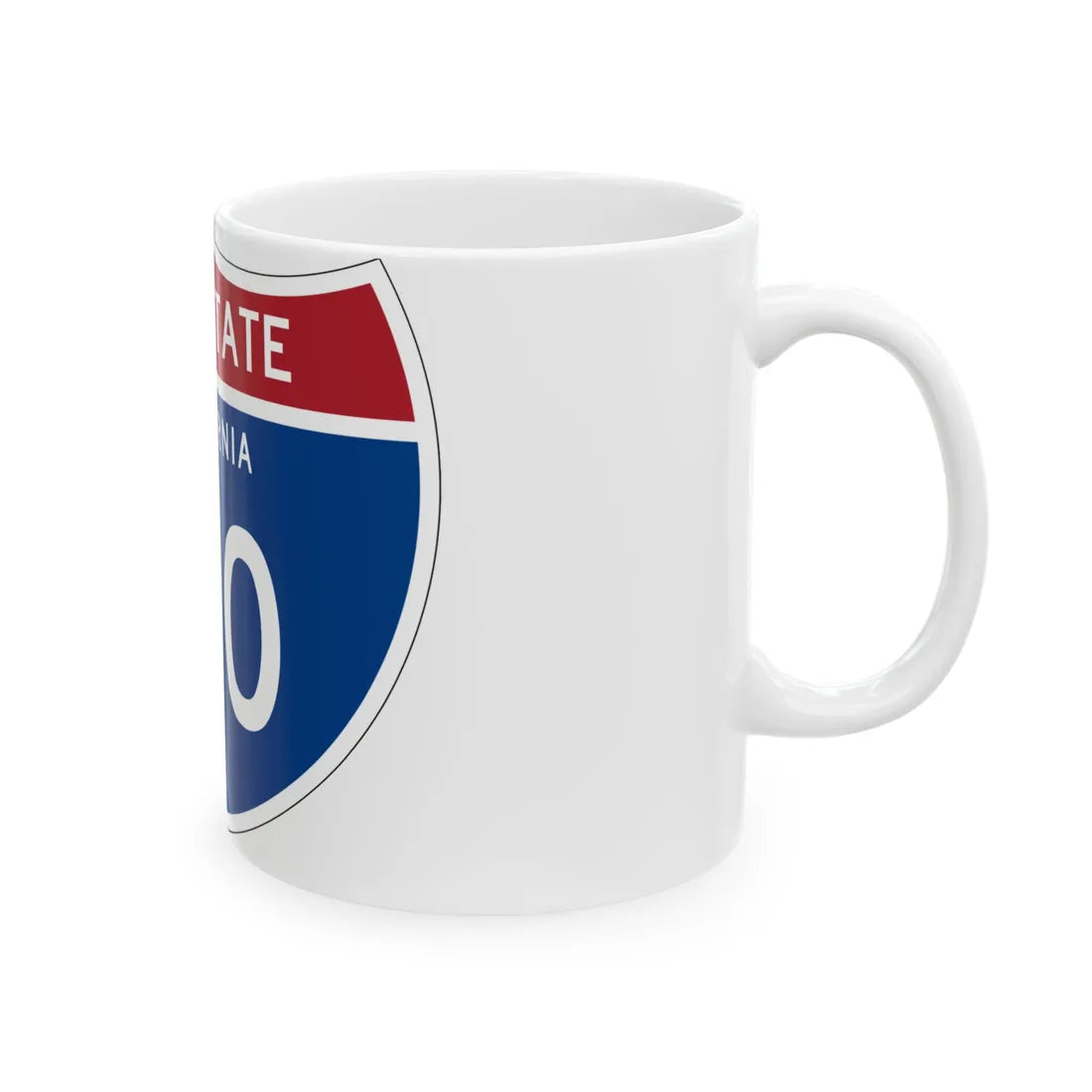 I-180 CA (California) (Road Sign) White Coffee Mug - Go Mug Yourself