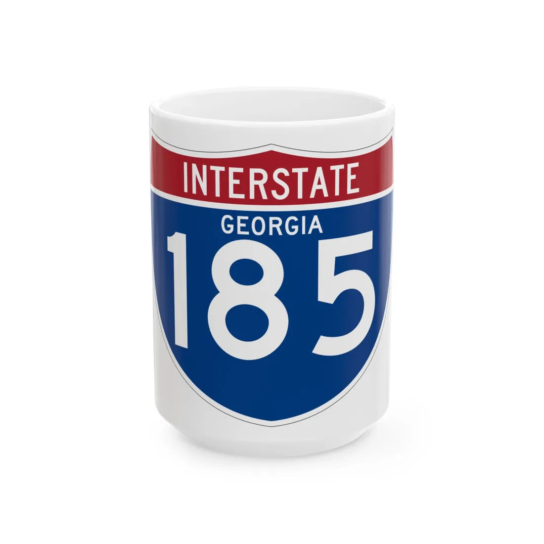 I-185 GA (Georgia) (Road Sign) White Coffee Mug 15oz - Go Mug Yourself