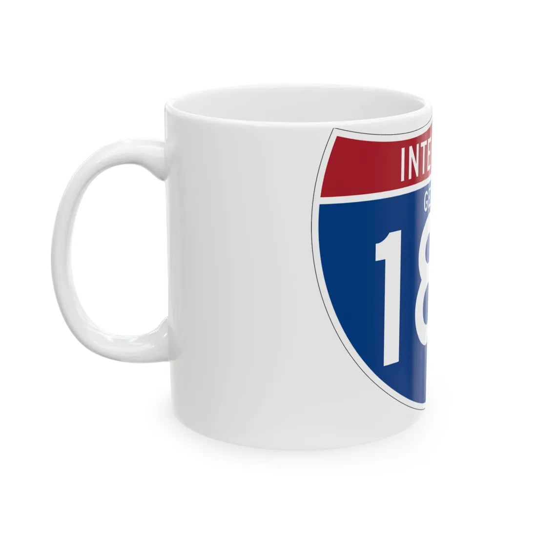 I-185 GA (Georgia) (Road Sign) White Coffee Mug - Go Mug Yourself
