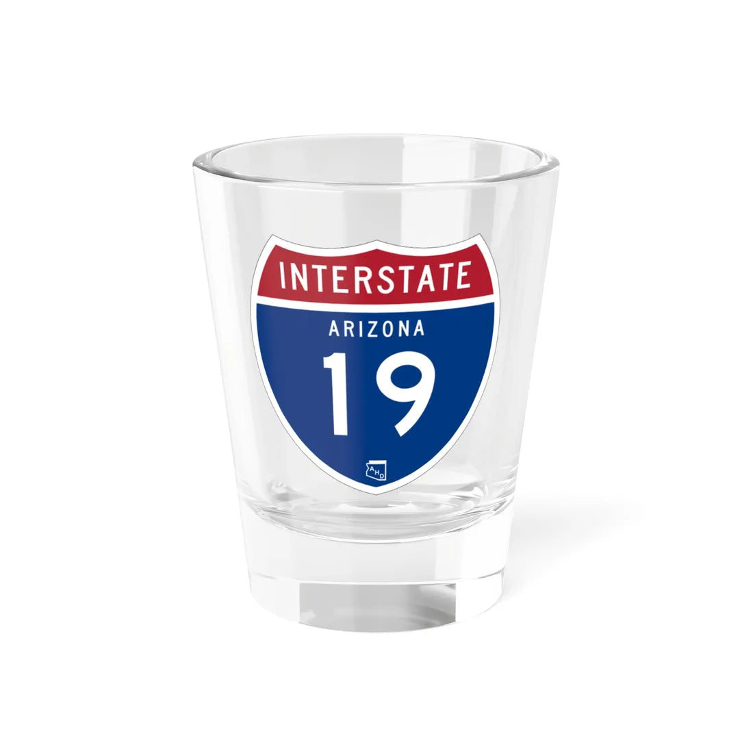 I-19 AZ 1957 (Arizona) (Road Sign) Shot Glass 1.5oz 1.5oz - Go Mug Yourself