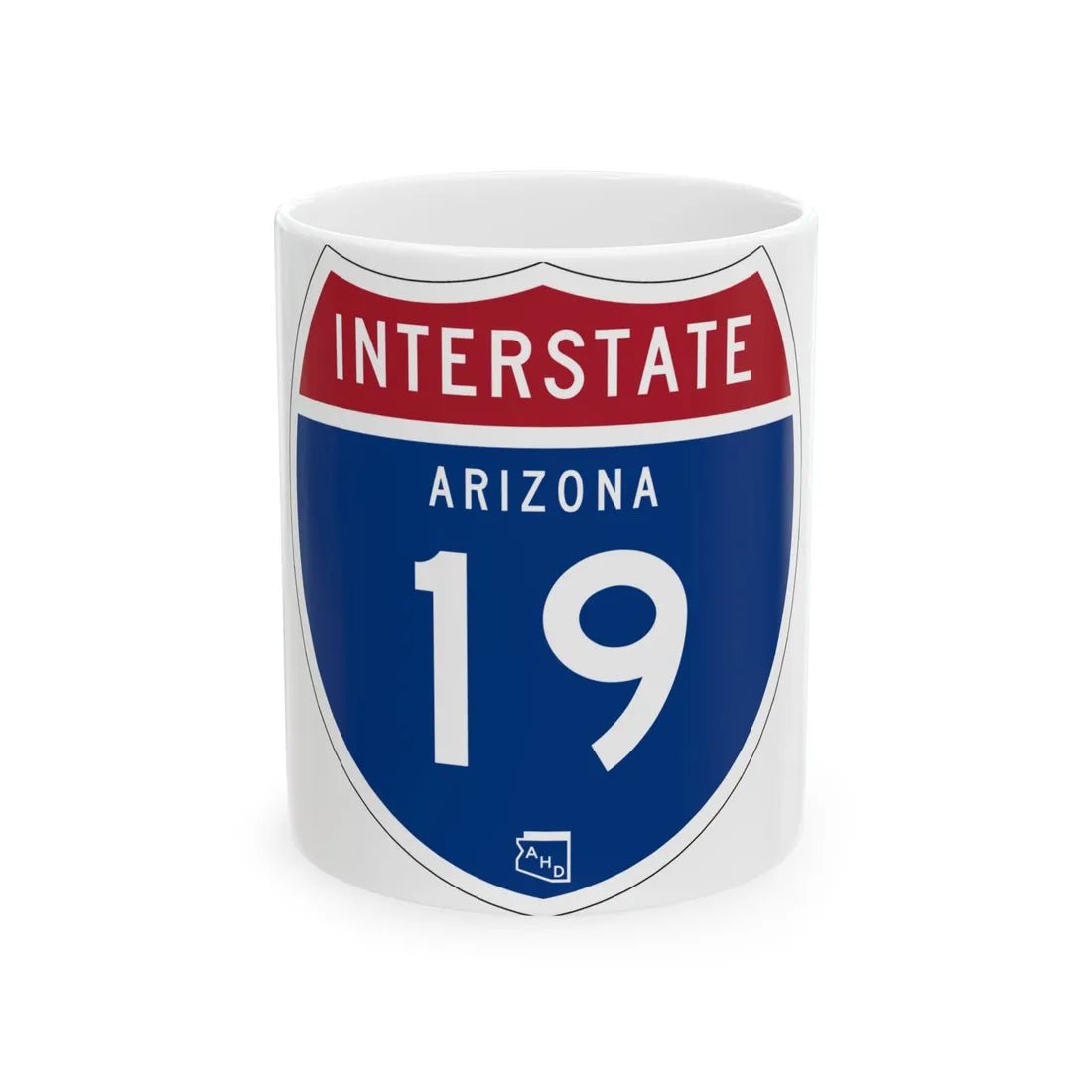 I-19 AZ 1957 (Arizona) (Road Sign) White Coffee Mug 11oz - Go Mug Yourself