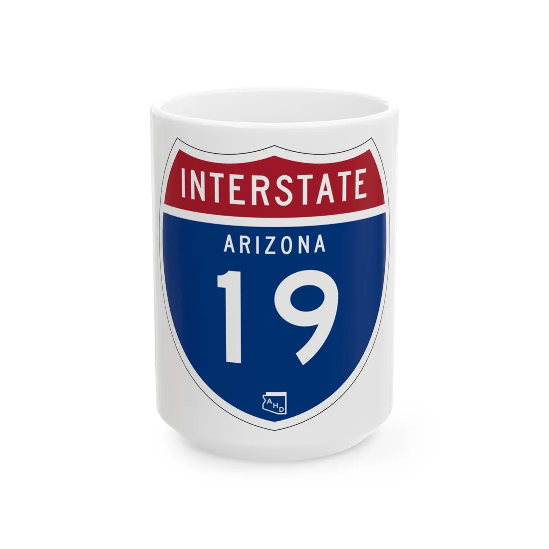 I-19 AZ 1957 (Arizona) (Road Sign) White Coffee Mug 15oz - Go Mug Yourself
