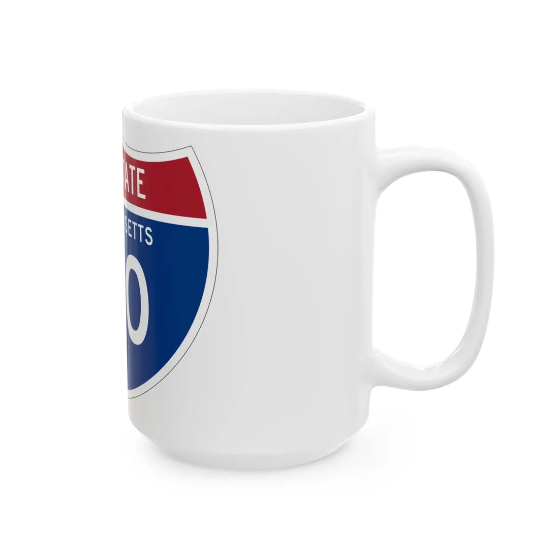 I-190 MA 1961 (Massachusetts) (Road Sign) White Coffee Mug - Go Mug Yourself