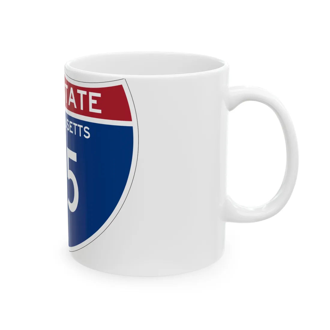 I-195 MA (Massachusetts) (Road Sign) White Coffee Mug - Go Mug Yourself