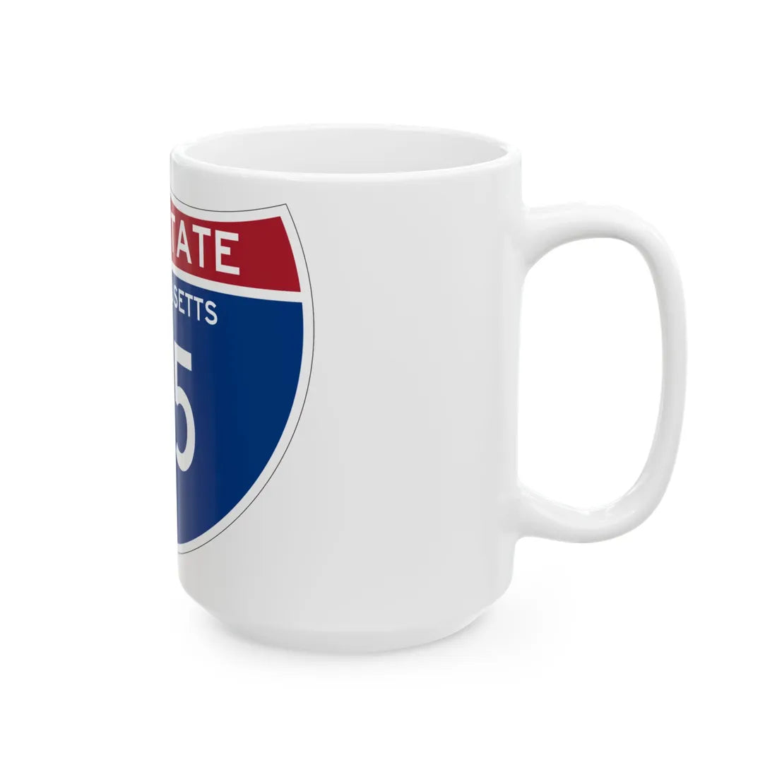 I-195 MA (Massachusetts) (Road Sign) White Coffee Mug - Go Mug Yourself