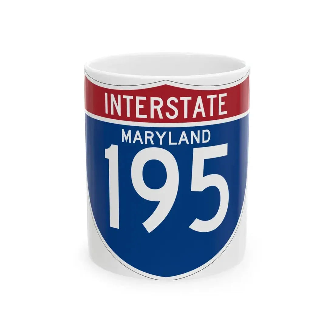 I-195 MD (Maryland) (Road Sign) White Coffee Mug 11oz - Go Mug Yourself