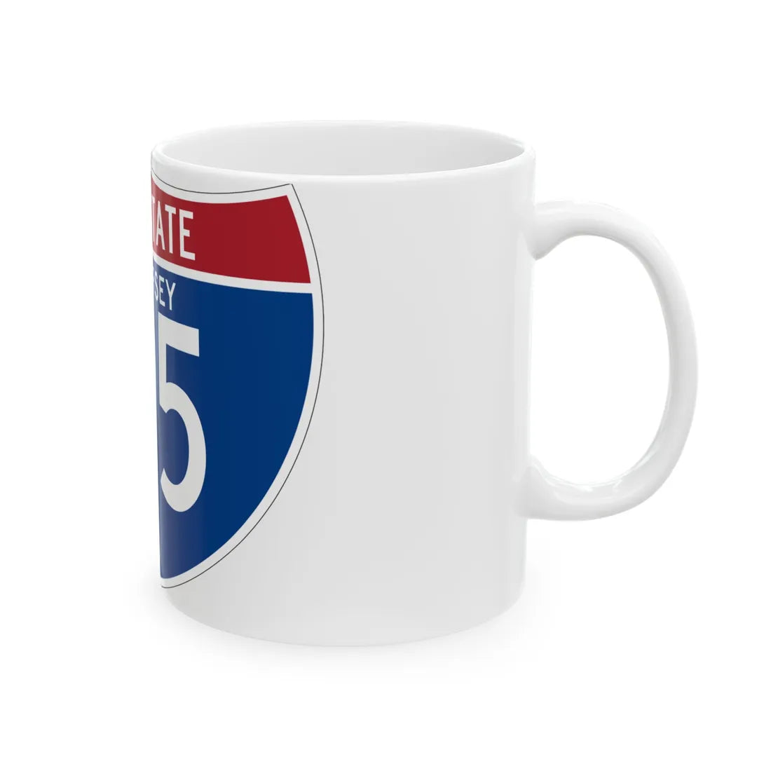 I-195 NJ (New Jersey) (Road Sign) White Coffee Mug - Go Mug Yourself