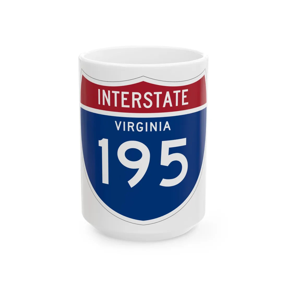 I-195 VA 1961 (Virginia) (Road Sign) White Coffee Mug 15oz - Go Mug Yourself