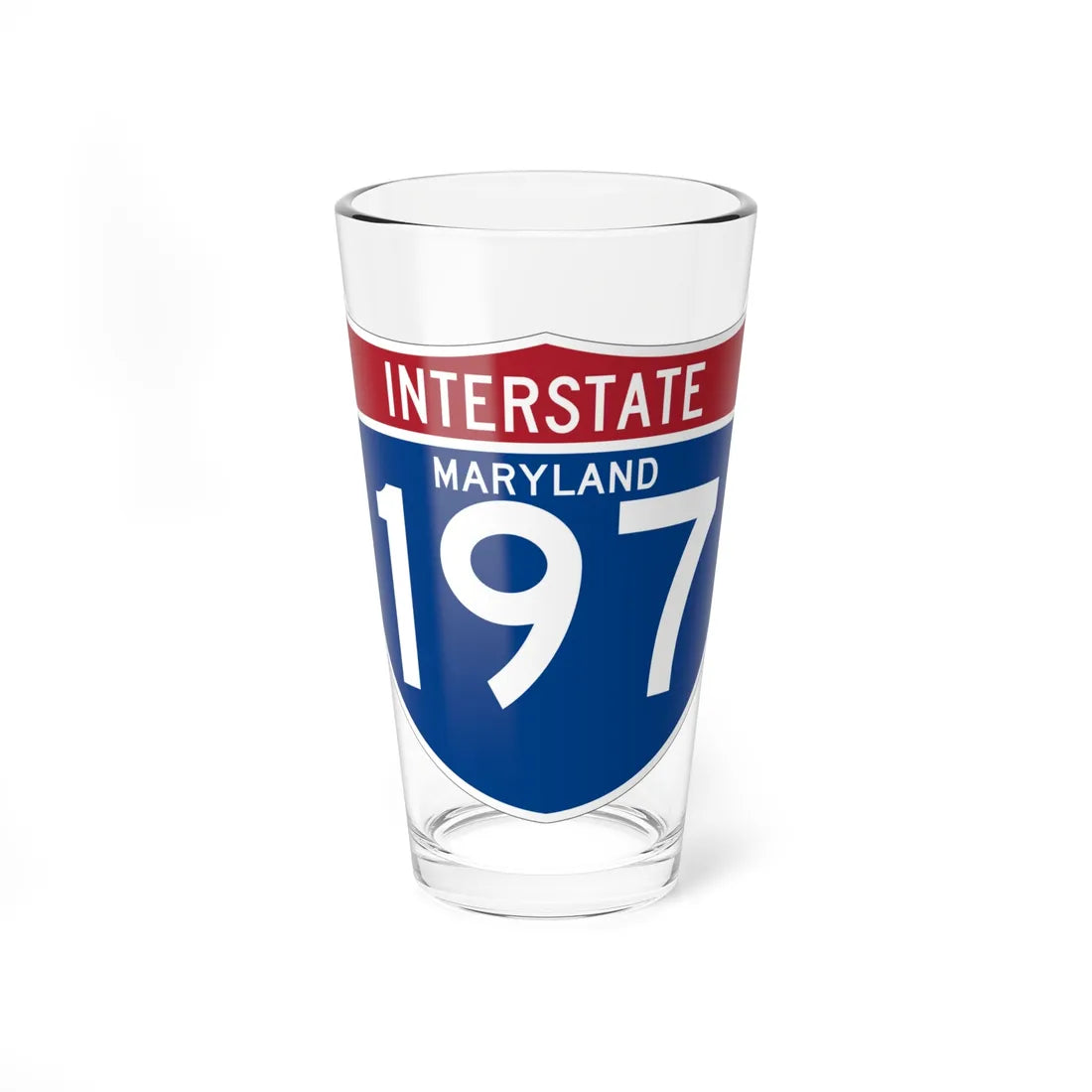 I-197 MD (Maryland) (Road Sign) Pint Glss 16oz 16oz - Go Mug Yourself