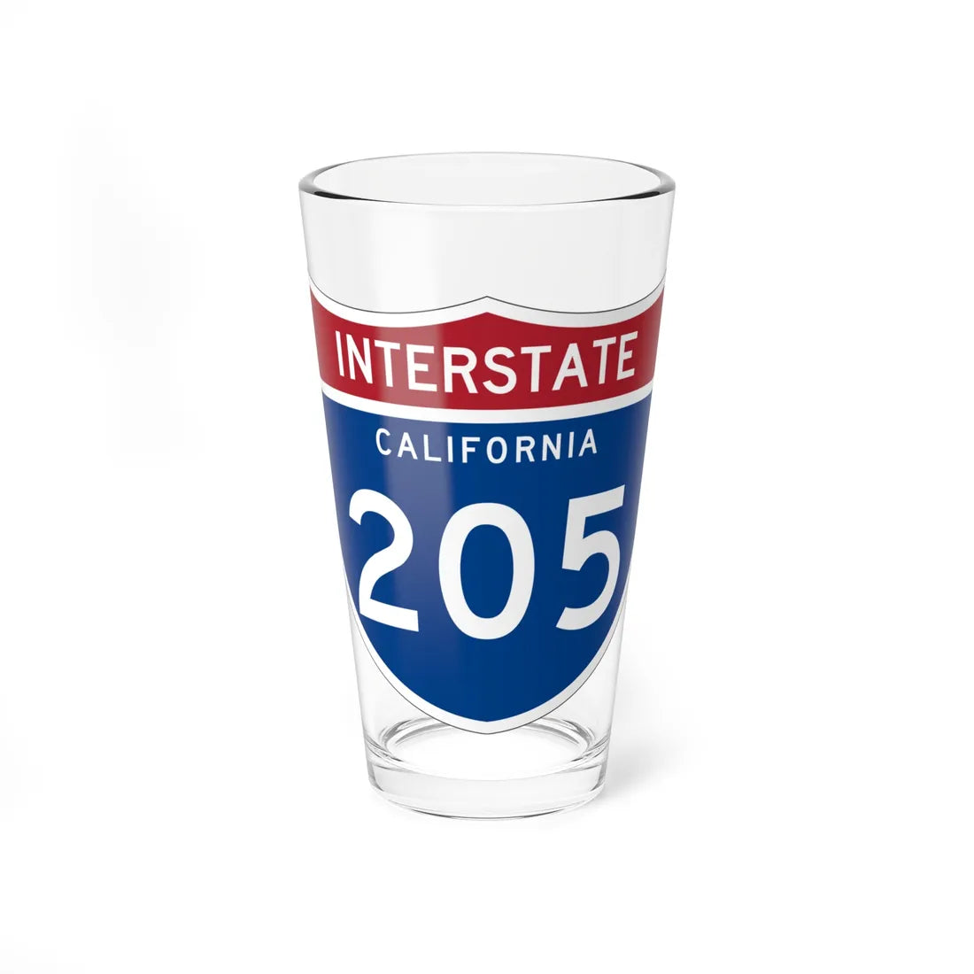 I-205 CA (California) (Road Sign) Pint Glss 16oz 16oz - Go Mug Yourself