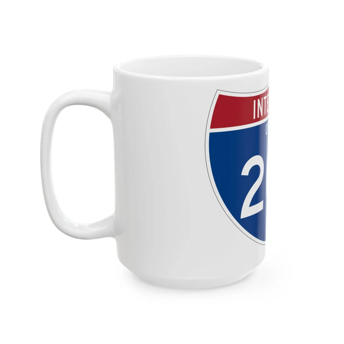 I-205 OR Metric (Oregon) (Road Sign) White Coffee Mug - Go Mug Yourself