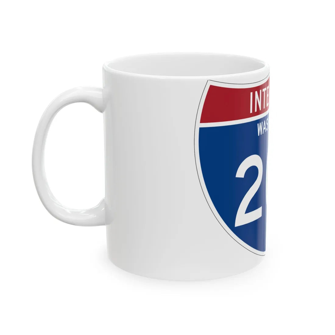 I-205 WA Metric (Washington) (Road Sign) White Coffee Mug - Go Mug Yourself