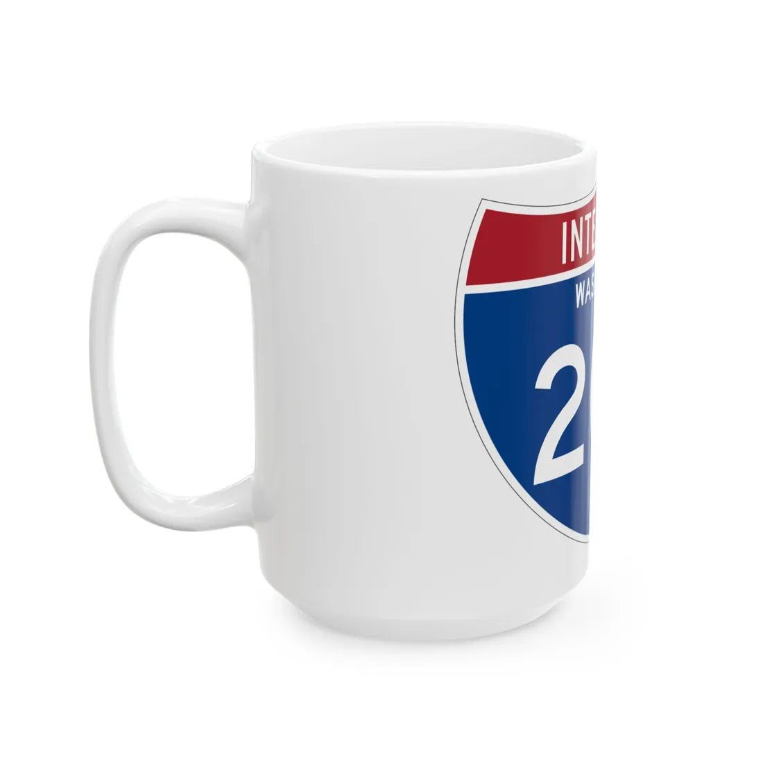 I-205 WA Metric (Washington) (Road Sign) White Coffee Mug - Go Mug Yourself