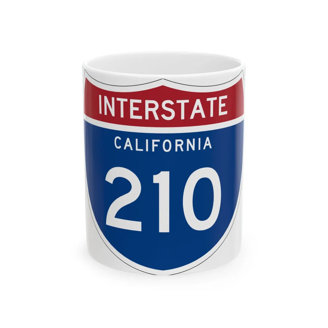 I-210 CA (California) (Road Sign) White Coffee Mug 11oz - Go Mug Yourself
