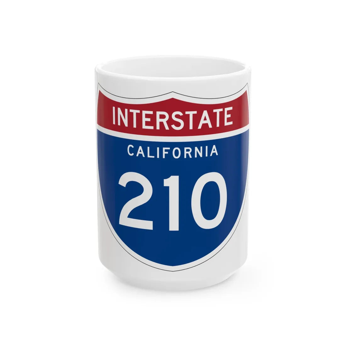 I-210 CA (California) (Road Sign) White Coffee Mug 15oz - Go Mug Yourself