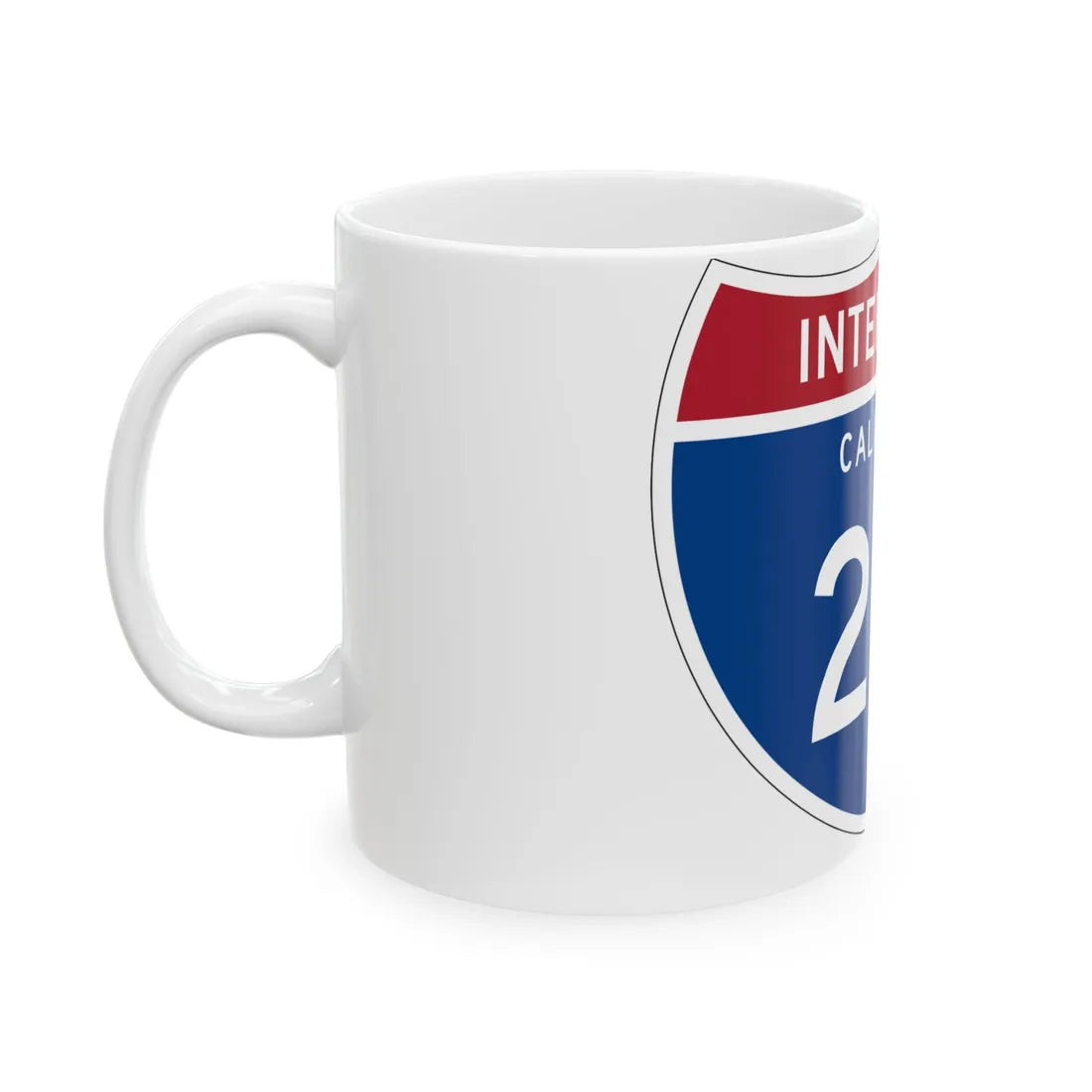 I-215 CA (California) (Road Sign) White Coffee Mug - Go Mug Yourself