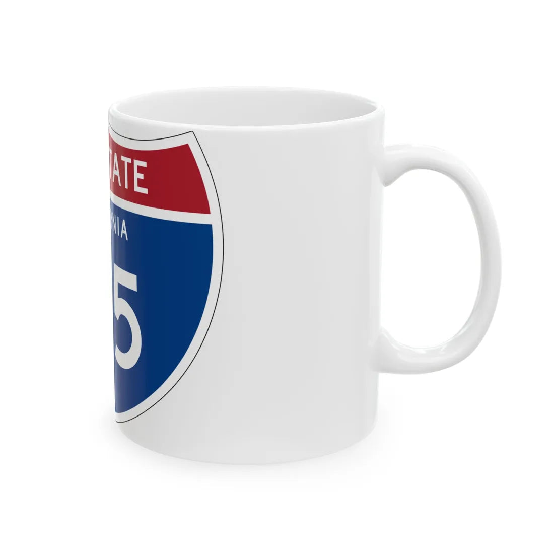 I-215 CA (California) (Road Sign) White Coffee Mug - Go Mug Yourself