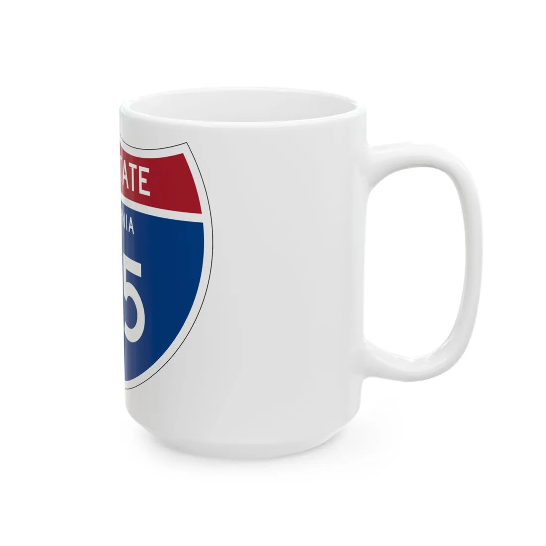 I-215 CA (California) (Road Sign) White Coffee Mug - Go Mug Yourself