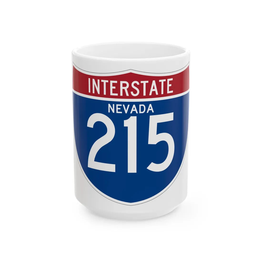 I-215 NV (Nevada) (Road Sign) White Coffee Mug 15oz - Go Mug Yourself