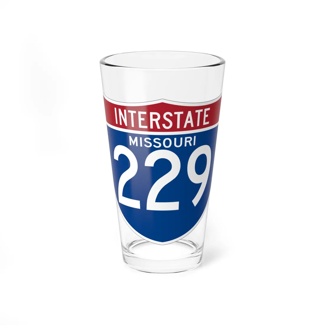 I-229 MO (Missouri) (Road Sign) Pint Glss 16oz 16oz - Go Mug Yourself