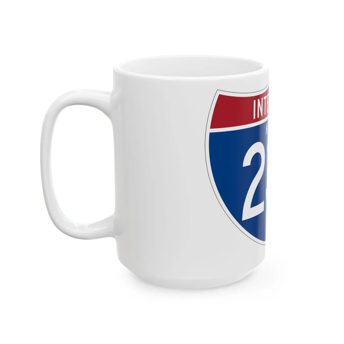 I-235 KS (Kansas) (Road Sign) White Coffee Mug - Go Mug Yourself