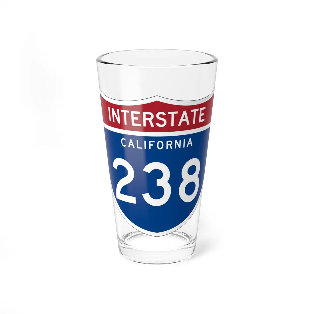 I-238 CA (California) (Road Sign) Pint Glss 16oz 16oz - Go Mug Yourself