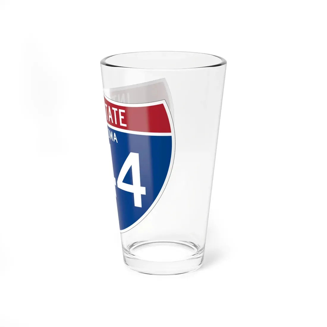 I-244 OK (Oklahoma) (Road Sign) Pint Glass 16oz - Go Mug Yourself