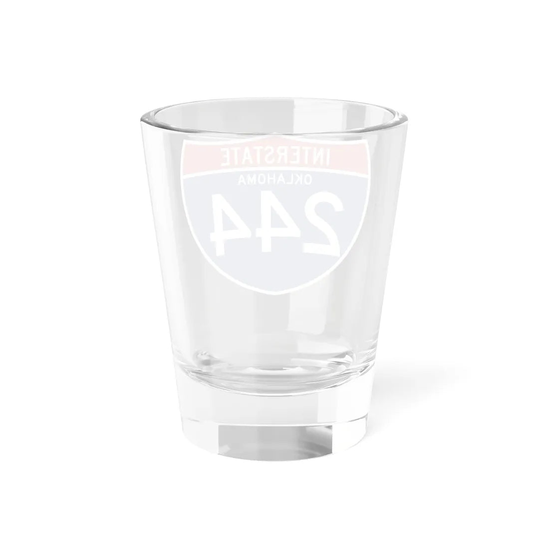 I-244 OK (Oklahoma) (Road Sign) Shot Glass 1.5oz - Go Mug Yourself