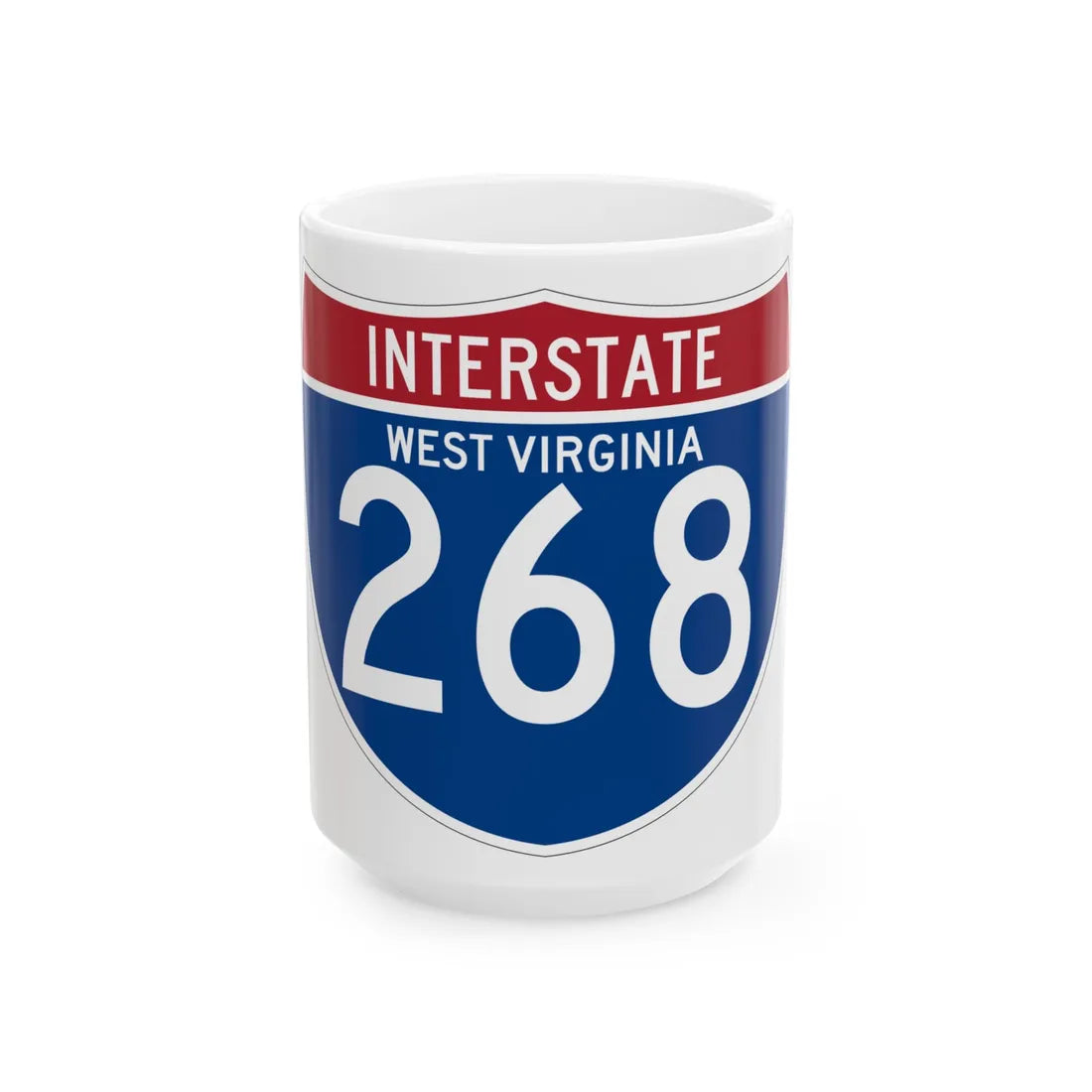 I-268 WV (Virginia) (Road Sign) White Coffee Mug 15oz - Go Mug Yourself
