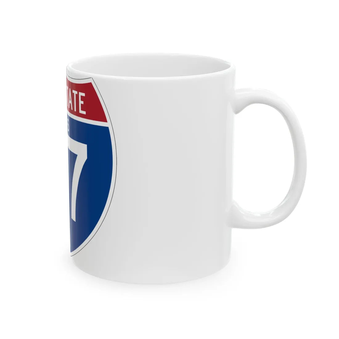 I-27 TX (Texas) (Road Sign) White Coffee Mug - Go Mug Yourself