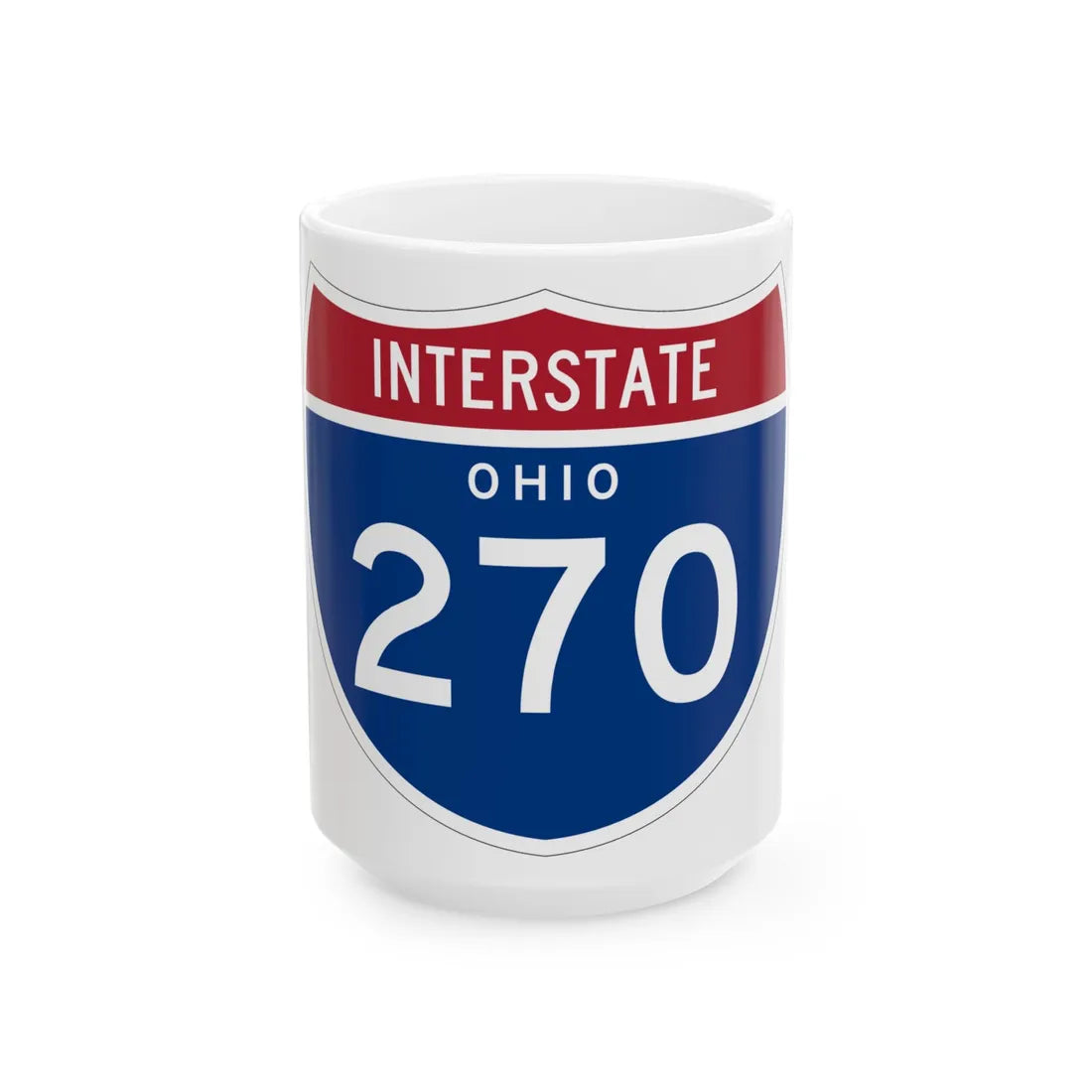 I-270 OH 1961 (Ohio) (Road Sign) White Coffee Mug 15oz - Go Mug Yourself