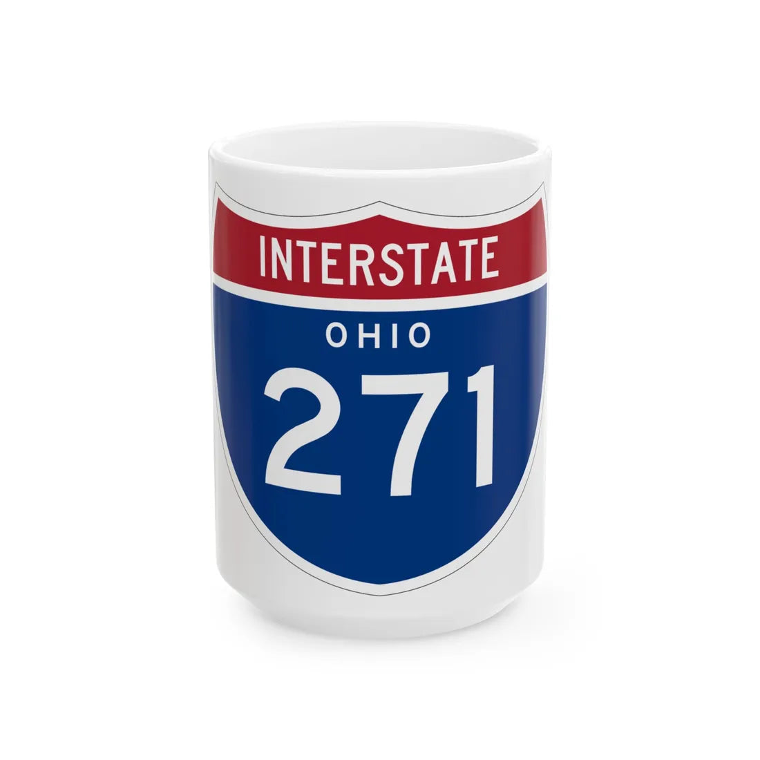 I-271 OH 1961 (Ohio) (Road Sign) White Coffee Mug 15oz - Go Mug Yourself