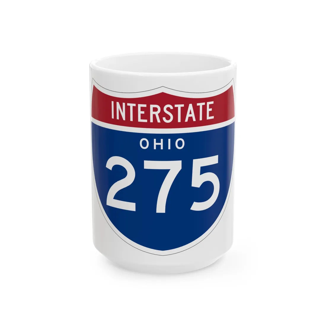 I-275 OH 1961 (Ohio) (Road Sign) White Coffee Mug 15oz - Go Mug Yourself