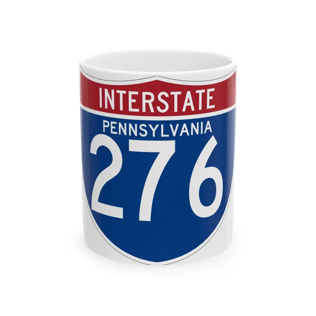 I-276 PA (Pennsylvania) (Road Sign) White Coffee Mug 11oz - Go Mug Yourself