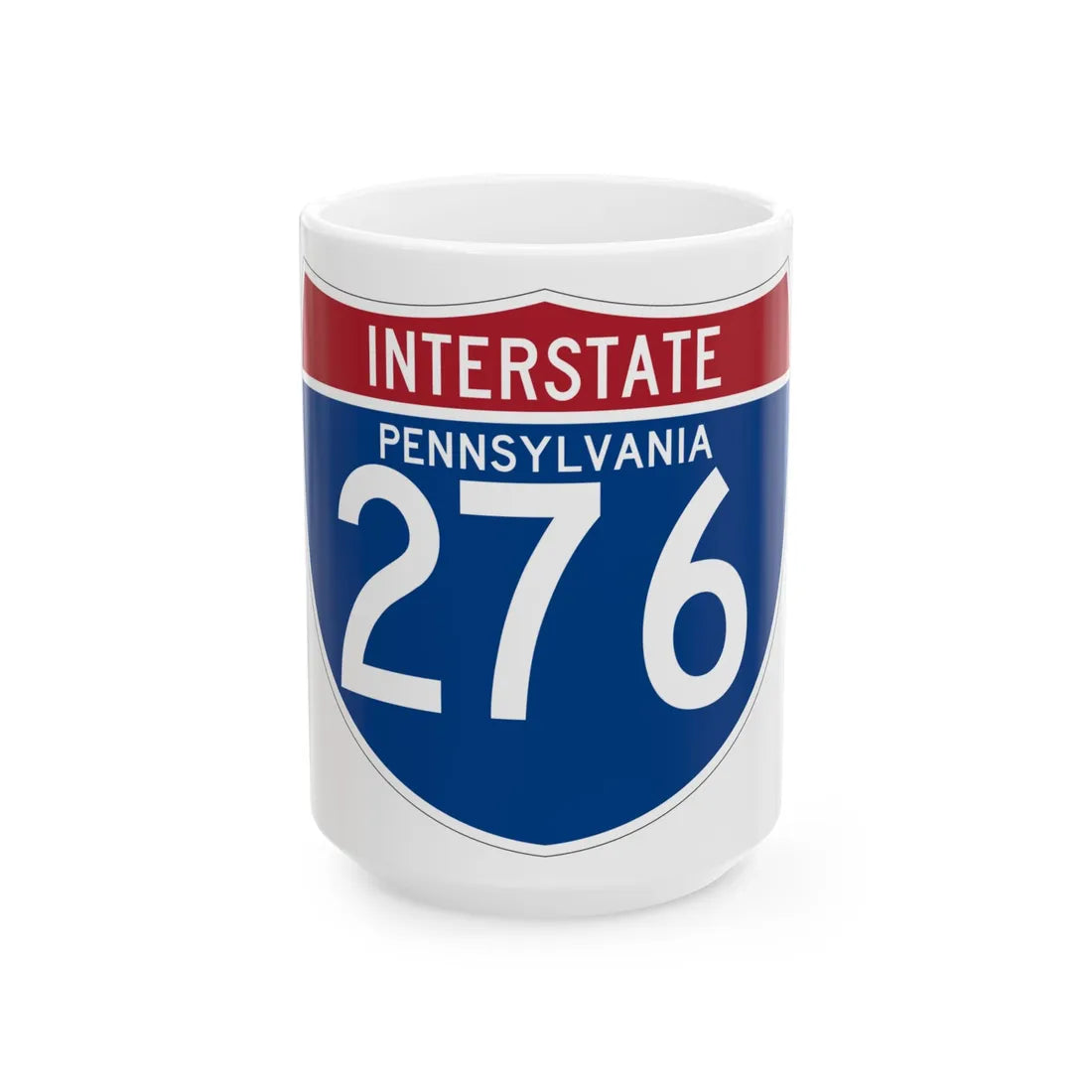 I-276 PA (Pennsylvania) (Road Sign) White Coffee Mug 15oz - Go Mug Yourself
