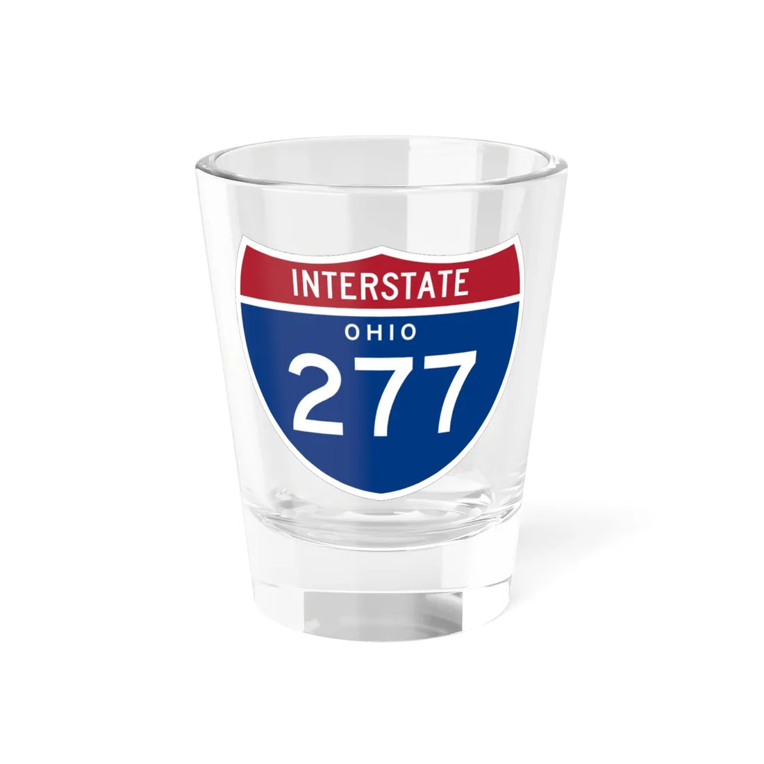I-277 OH 1961 (Ohio) (Road Sign) Shot Glass 1.5oz 1.5oz - Go Mug Yourself