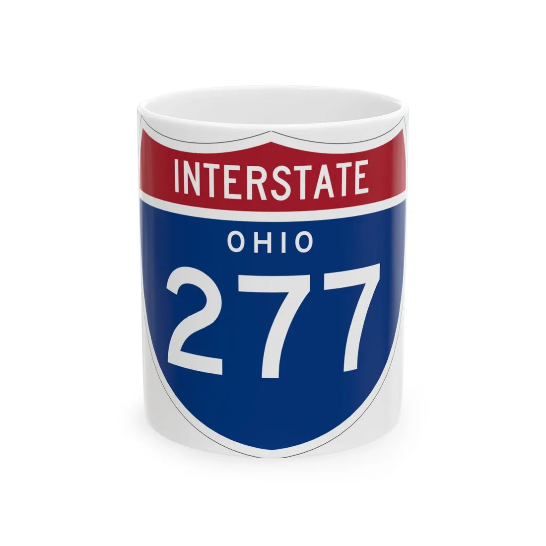 I-277 OH 1961 (Ohio) (Road Sign) White Coffee Mug 11oz - Go Mug Yourself