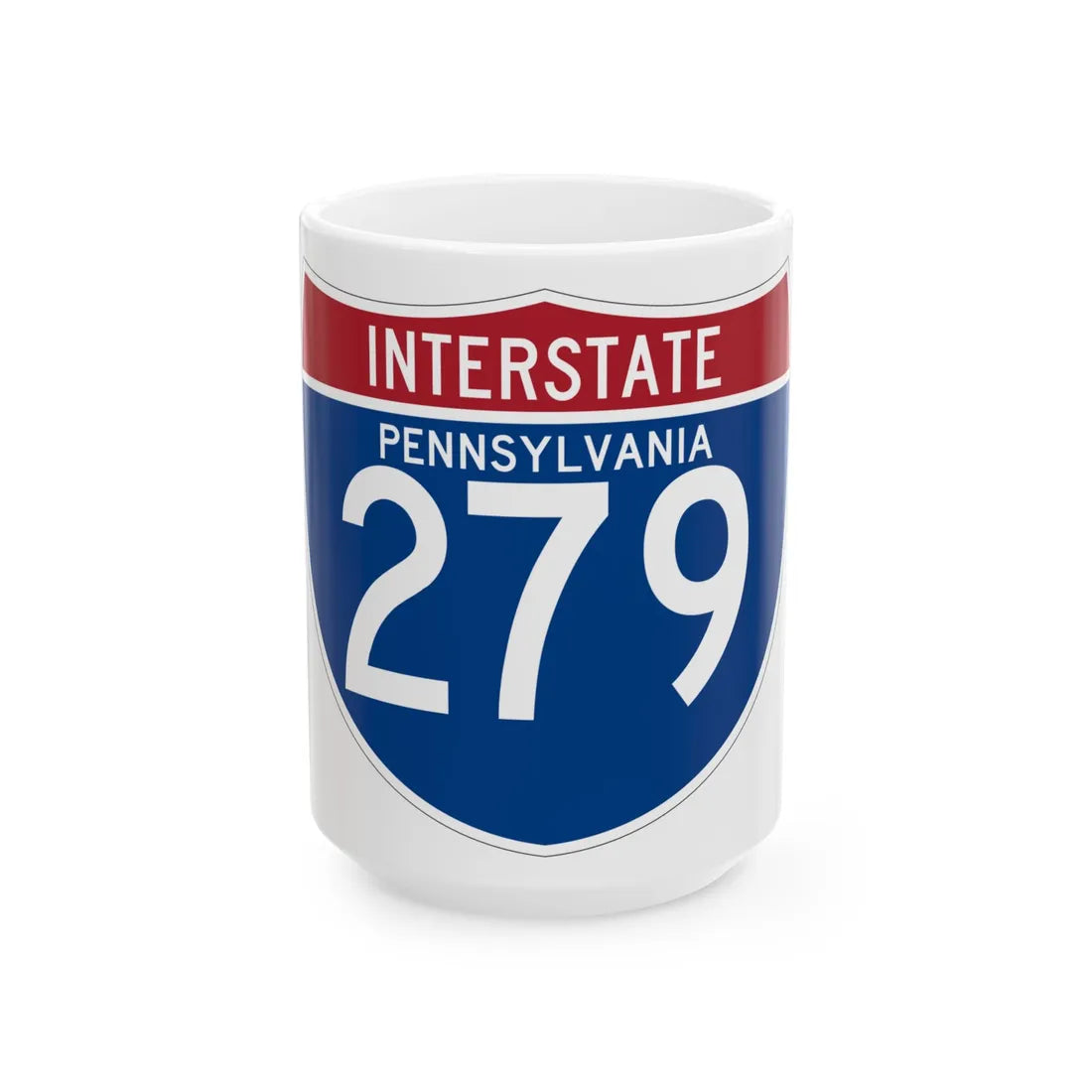 I-279 PA (Pennsylvania) (Road Sign) White Coffee Mug 15oz - Go Mug Yourself