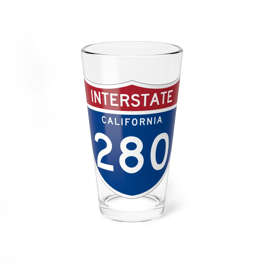 I-280 CA (California) (Road Sign) Pint Glss 16oz 16oz - Go Mug Yourself