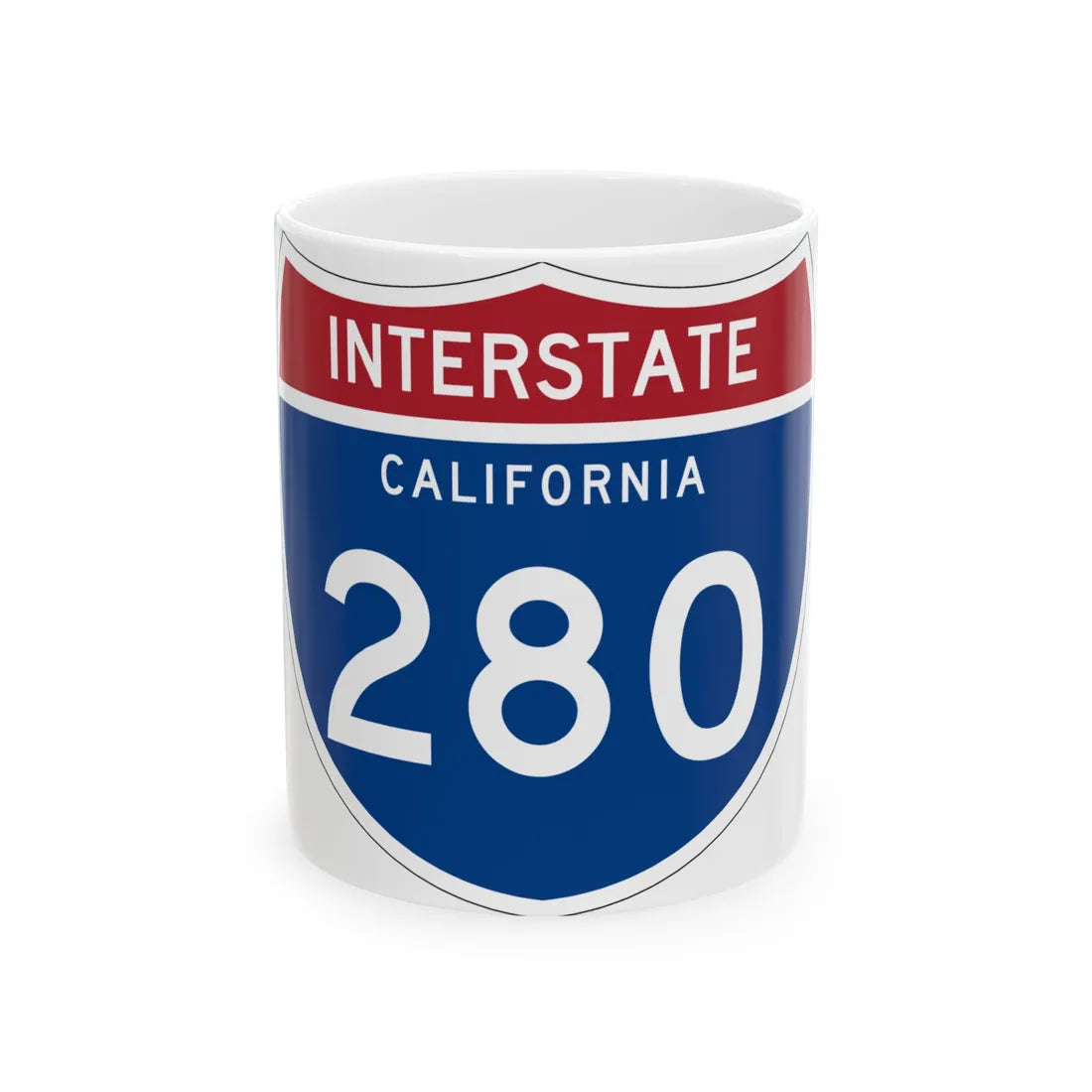 I-280 CA (California) (Road Sign) White Coffee Mug 11oz - Go Mug Yourself