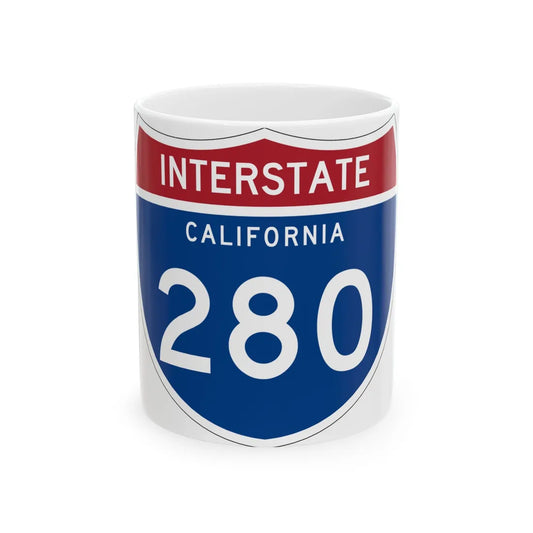 I-280 CA (California) (Road Sign) White Coffee Mug 11oz - Go Mug Yourself