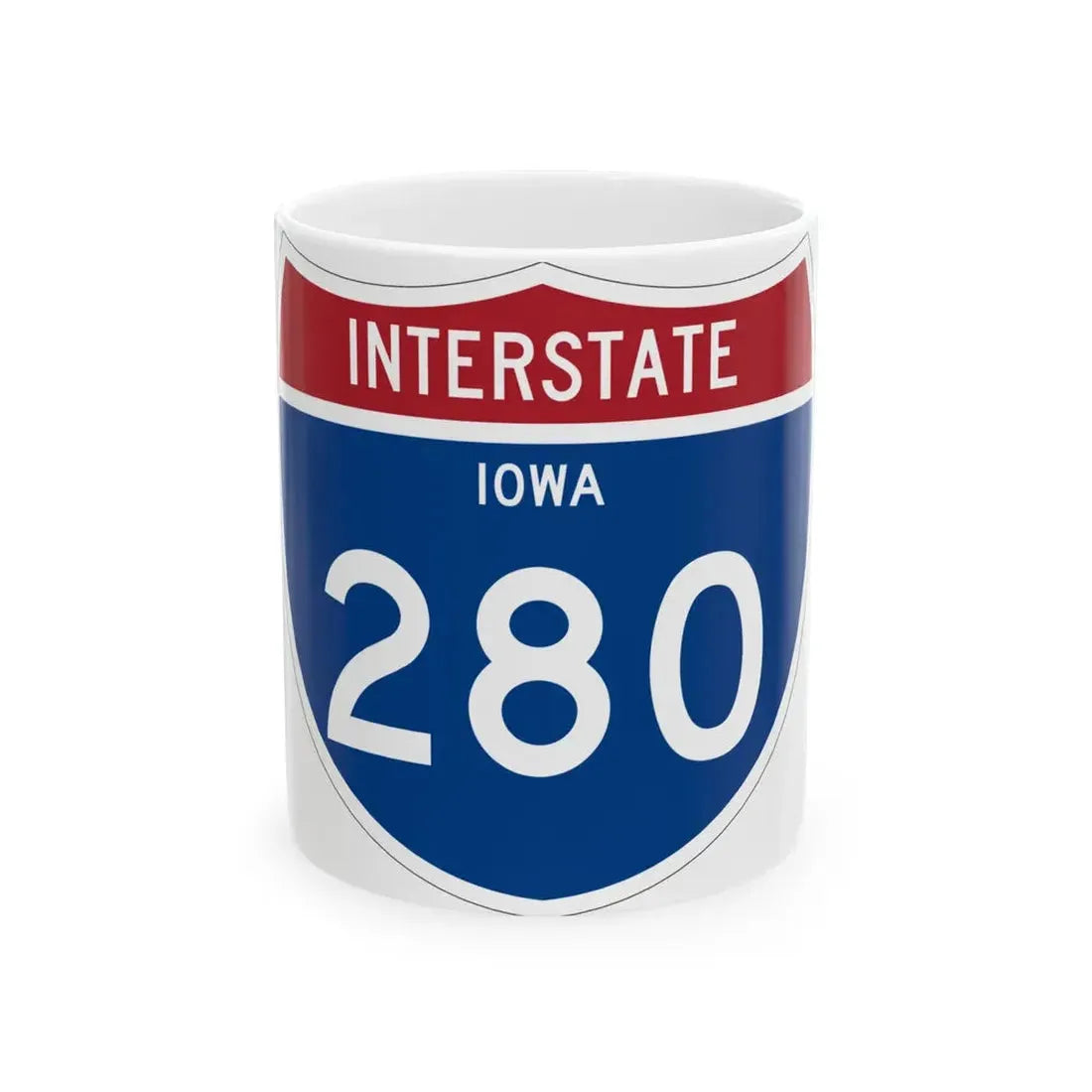 I-280 IA 1961 (Iowa) (Road Sign) White Coffee Mug 11oz - Go Mug Yourself