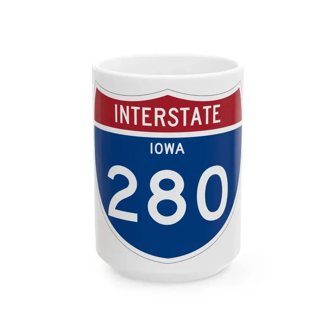 I-280 IA 1961 (Iowa) (Road Sign) White Coffee Mug 15oz - Go Mug Yourself