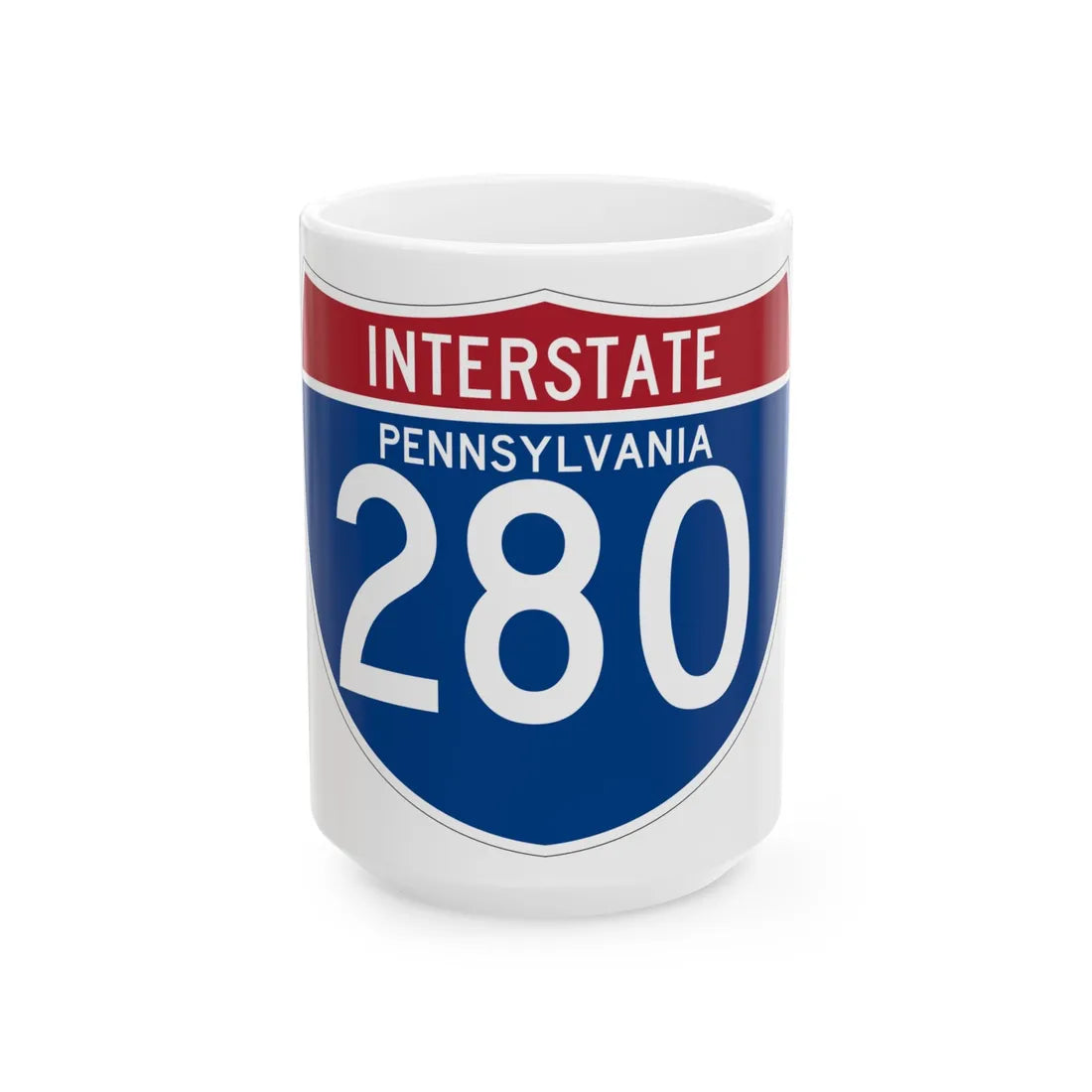 I-280 PA (Pennsylvania) (Road Sign) White Coffee Mug 15oz - Go Mug Yourself