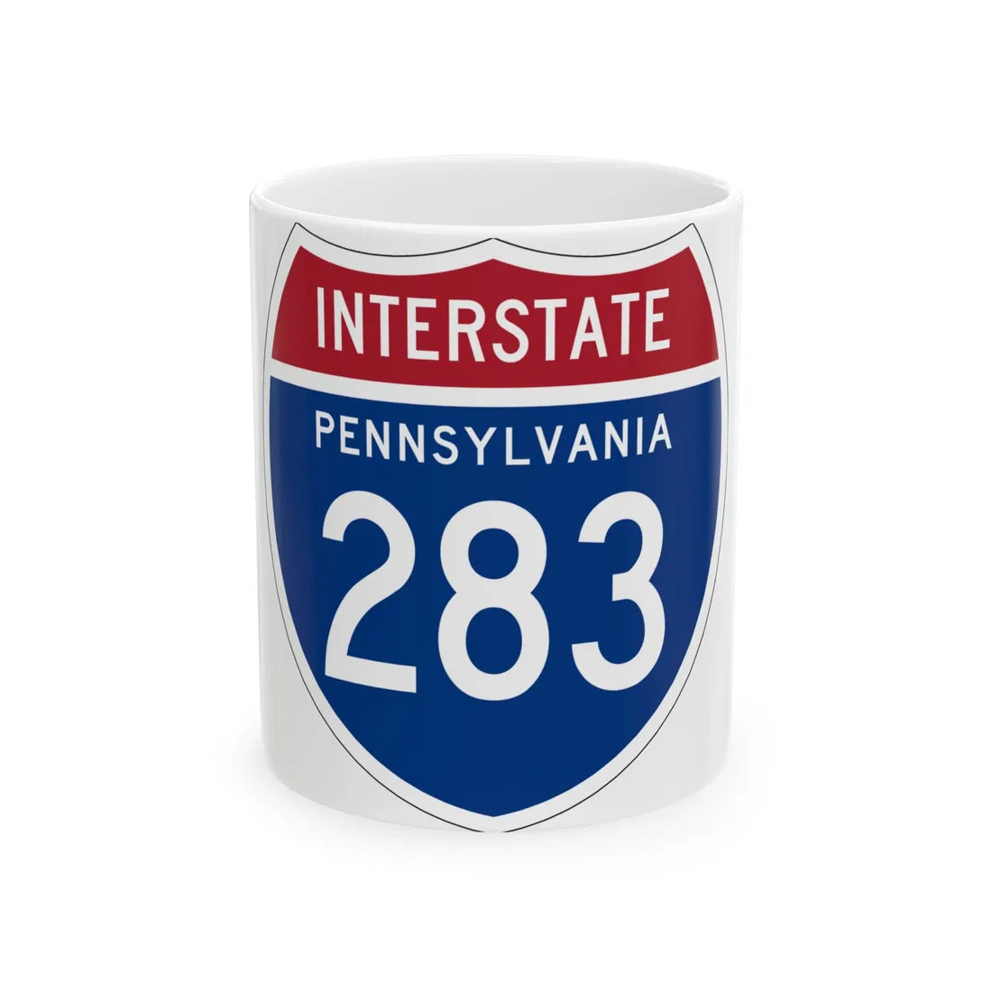 I-283 PA 1957 (Pennsylvania) (Road Sign) White Coffee Mug 11oz - Go Mug Yourself