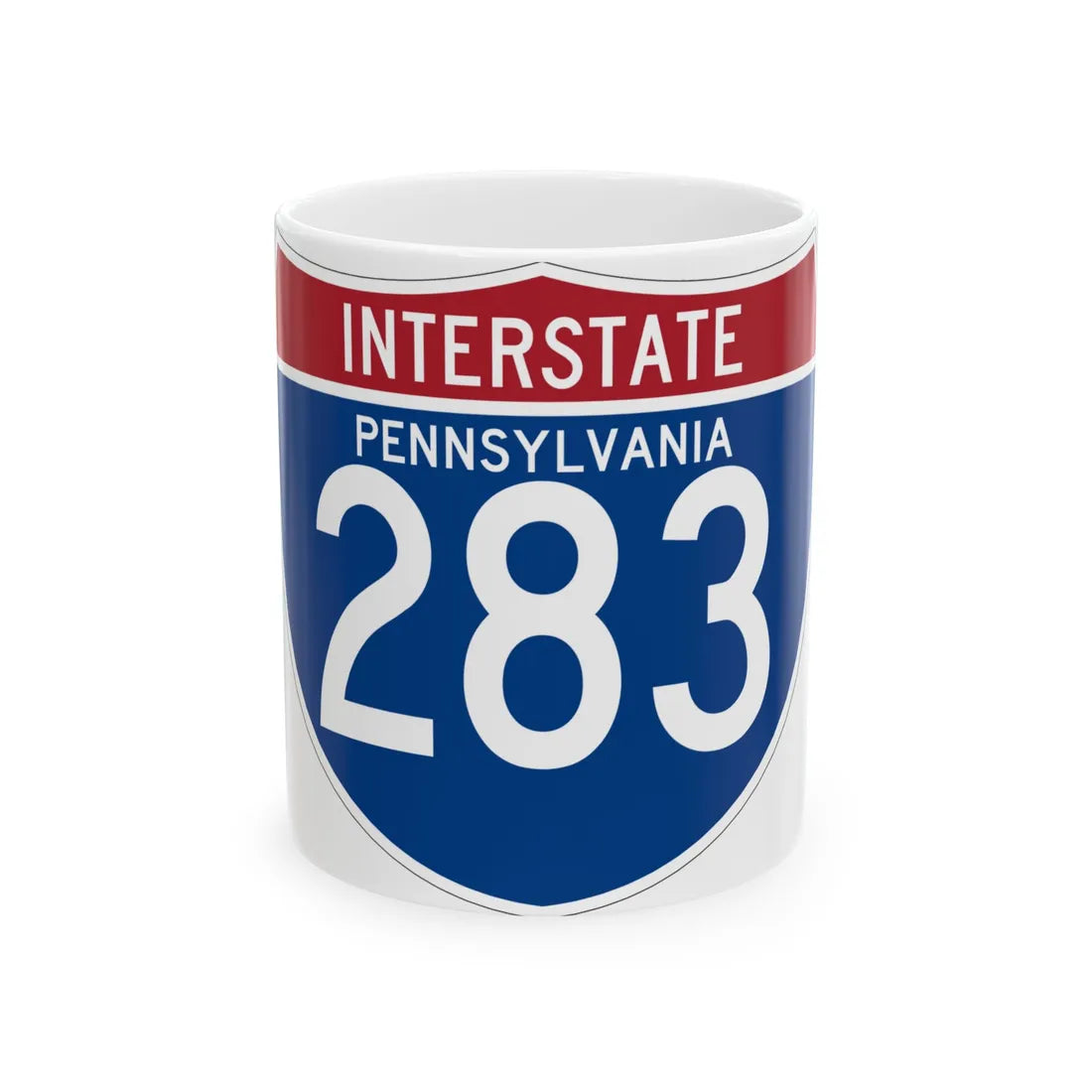 I-283 PA (Pennsylvania) (Road Sign) White Coffee Mug 11oz - Go Mug Yourself