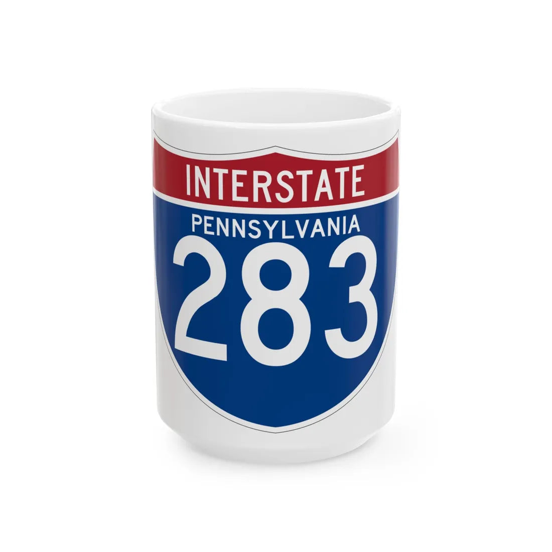 I-283 PA (Pennsylvania) (Road Sign) White Coffee Mug 15oz - Go Mug Yourself