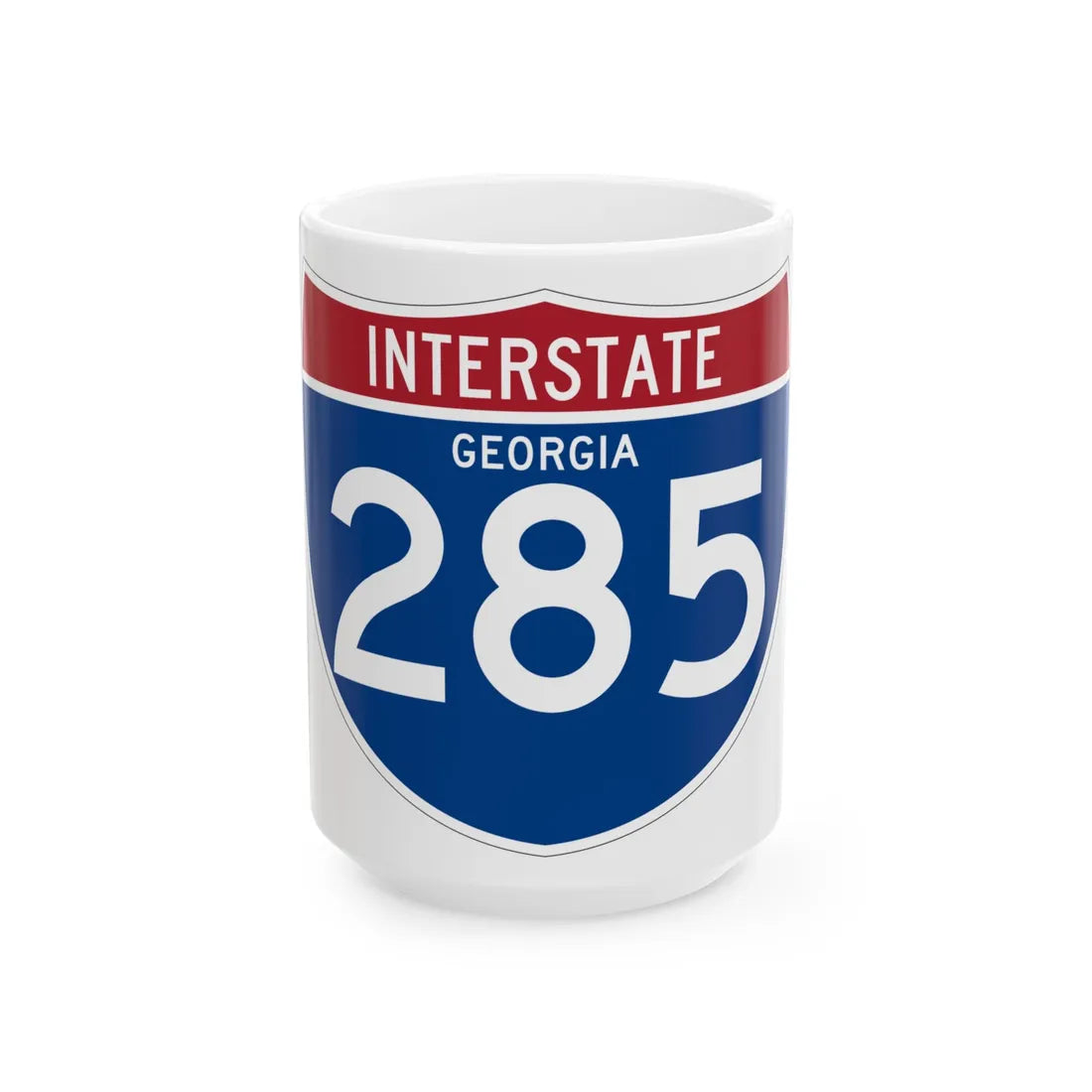 I-285 GA (Georgia) (Road Sign) White Coffee Mug 15oz - Go Mug Yourself