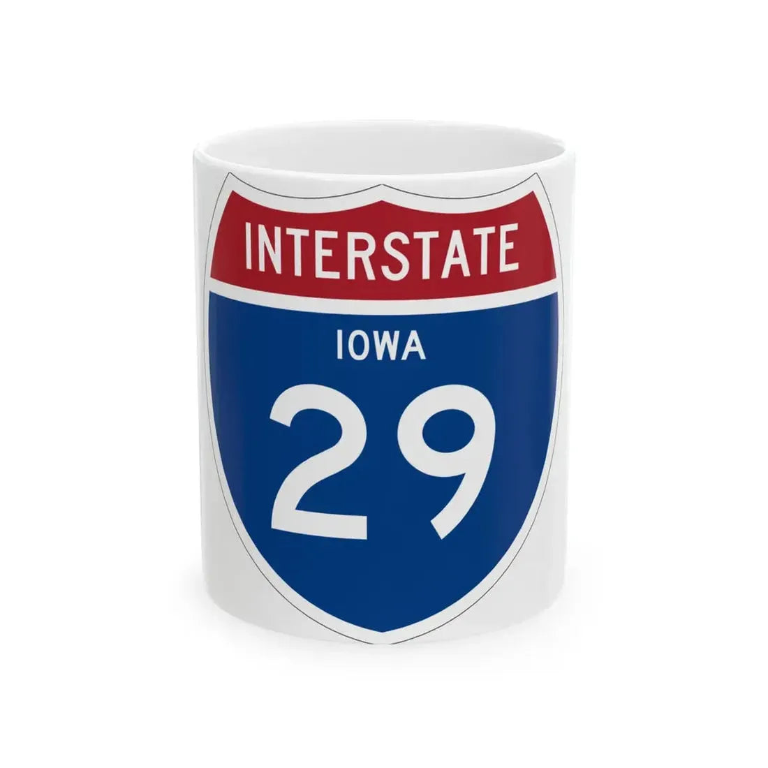 I-29 IA 1957 (Iowa) (Road Sign) White Coffee Mug 11oz - Go Mug Yourself
